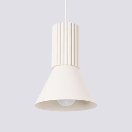 Pakaramā lampa uz vada ESTRIA 1xE14/10W/230V, Ø 14 cm, krēmkrāsaina