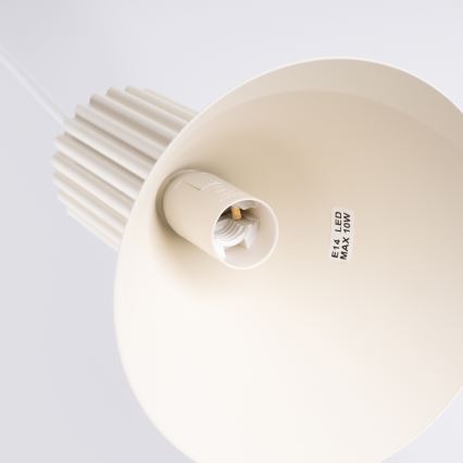 Pakaramā lampa uz vada ESTRIA 1xE14/10W/230V, Ø 14 cm, krēmkrāsaina