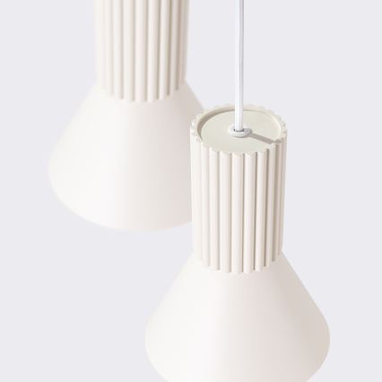 Pakaramā lampa uz kabeļa ESTRIA 3xE14/10W/230V, diametrs 30 cm, krēmkrāsa