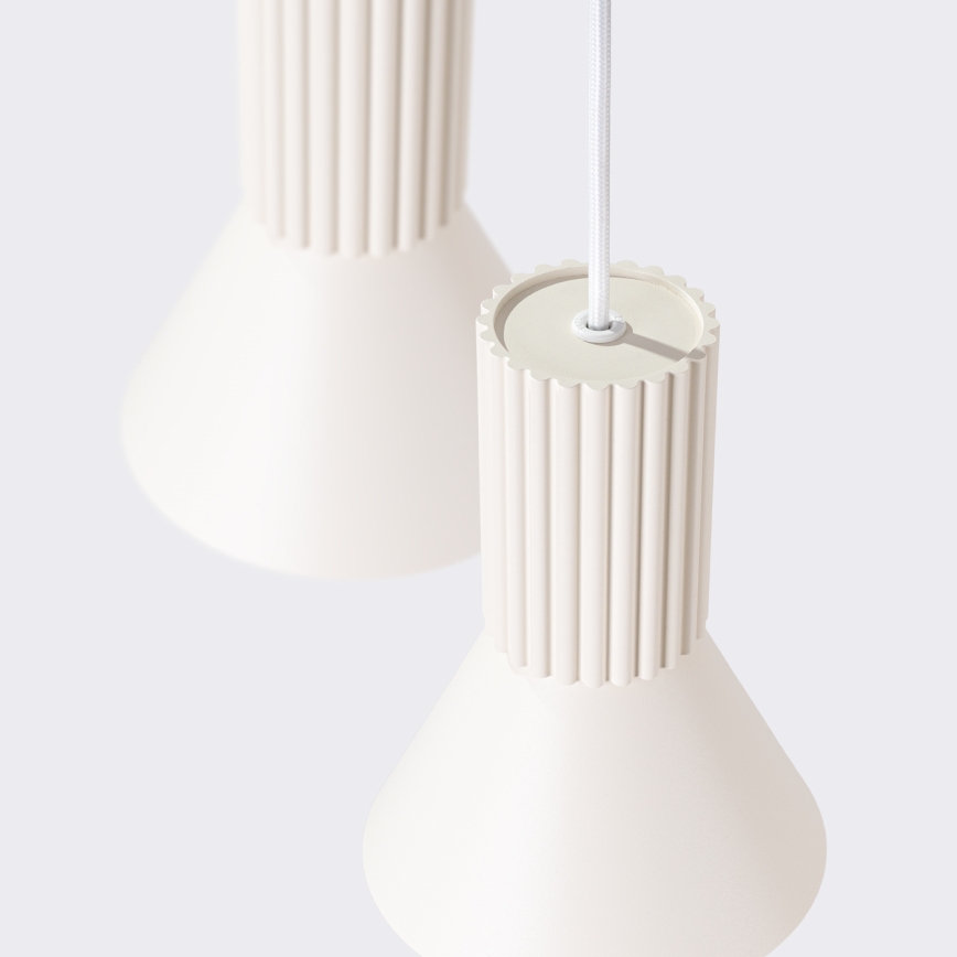 Pakaramā lampa uz kabeļa ESTRIA 3xE14/10W/230V, diametrs 30 cm, krēmkrāsa