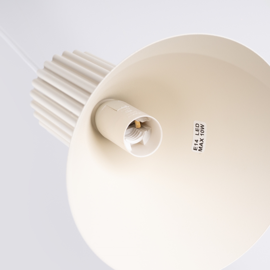 Pakaramā lampa uz kabeļa ESTRIA 3xE14/10W/230V, diametrs 30 cm, krēmkrāsa