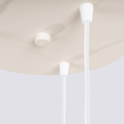 Pakaramā lampa uz kabeļa ESTRIA 3xE14/10W/230V, diametrs 30 cm, krēmkrāsa