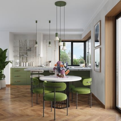 Pakaramā lampa ESTRIA 1xE14/10W/230V, Ø 14 cm, zaļa