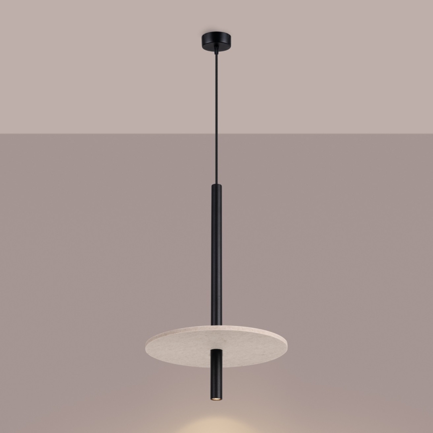 Pakaramais gaismeklis ar vadu FELTRO 1xG9/8W/230V melns/krēms