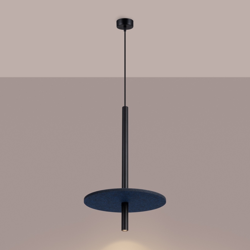 Pakarināmā lampa ar kabeli FELTRO 1xG9/8W/230V melna/zila