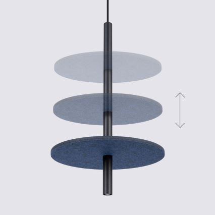 Pakarināmā lampa ar kabeli FELTRO 1xG9/8W/230V melna/zila