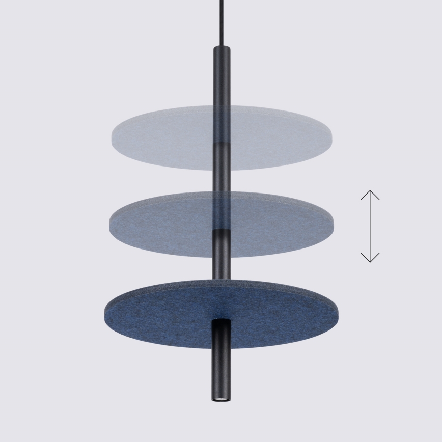 Pakarināmā lampa ar kabeli FELTRO 1xG9/8W/230V melna/zila