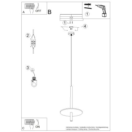 Pakarināmā lampa ar kabeli FELTRO 1xG9/8W/230V melna/zila