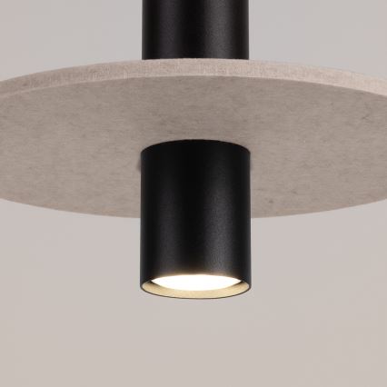 Pakaramā lampa uz vada PELTA 1xGU10/10W/230V melna/krēmīga