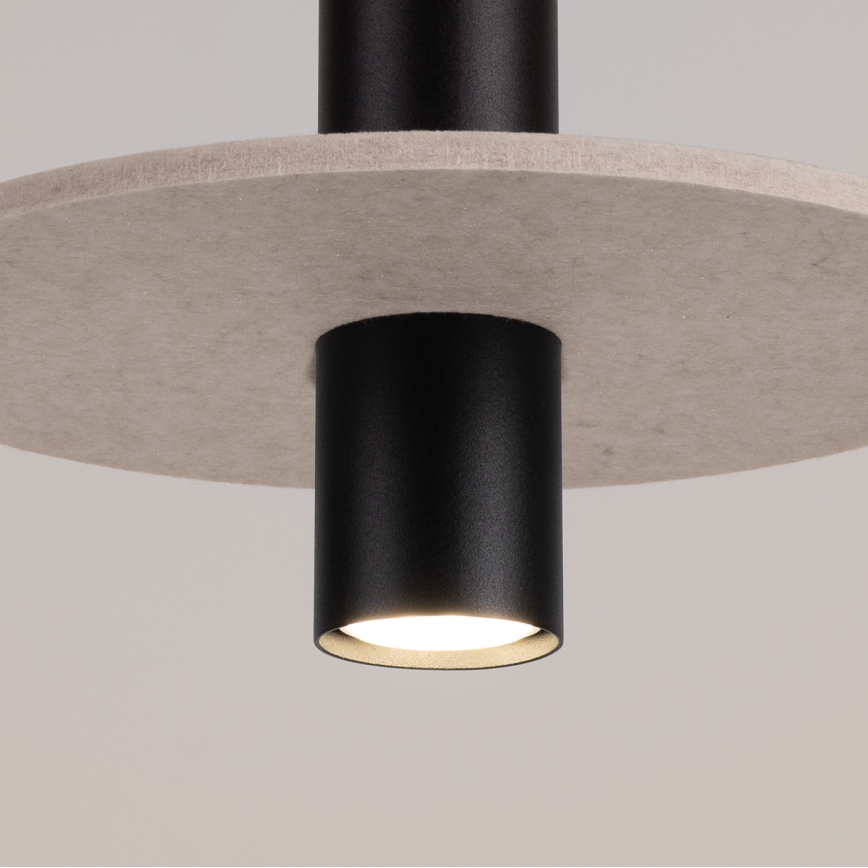 Pakaramā lampa uz vada PELTA 1xGU10/10W/230V melna/krēmīga
