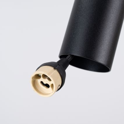 Pakaramā lampa uz vada PELTA 1xGU10/10W/230V melna/krēmīga