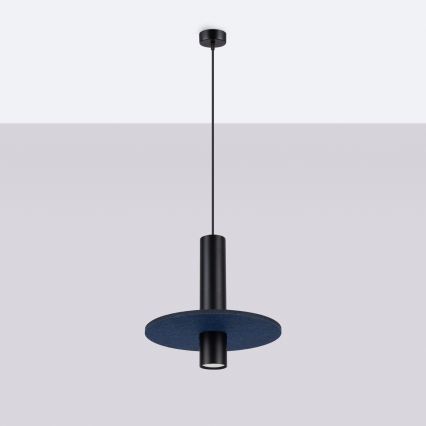 Pakaramā lampa PELTA ar stiepli 1xGU10/10W/230V melna/zila