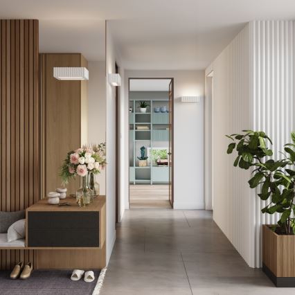 Sienas gaismeklis RIGATA 1xE27/15W/230V keramika/balts