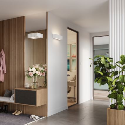 Sienas gaismeklis RIGATA 1xE27/15W/230V keramika/balts