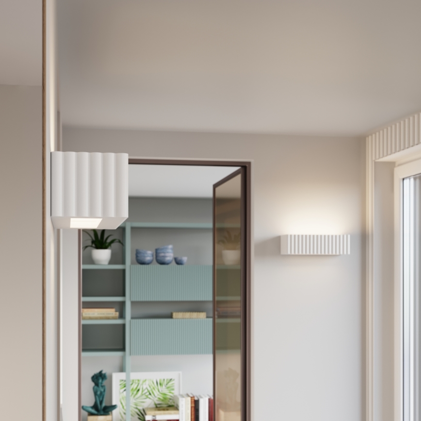 Sienas gaismeklis RIGATA 1xE27/15W/230V keramika/balts