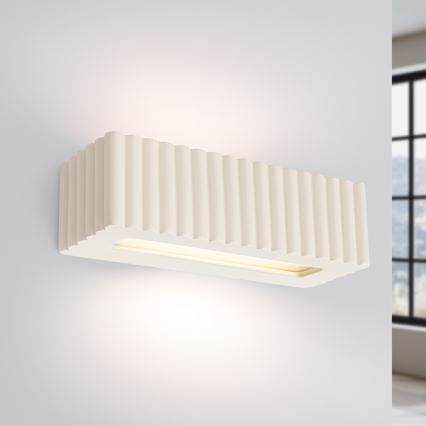 Sienas lampa RIGATA 1xE27/15W/230V keramiska/krēmkrāsaina