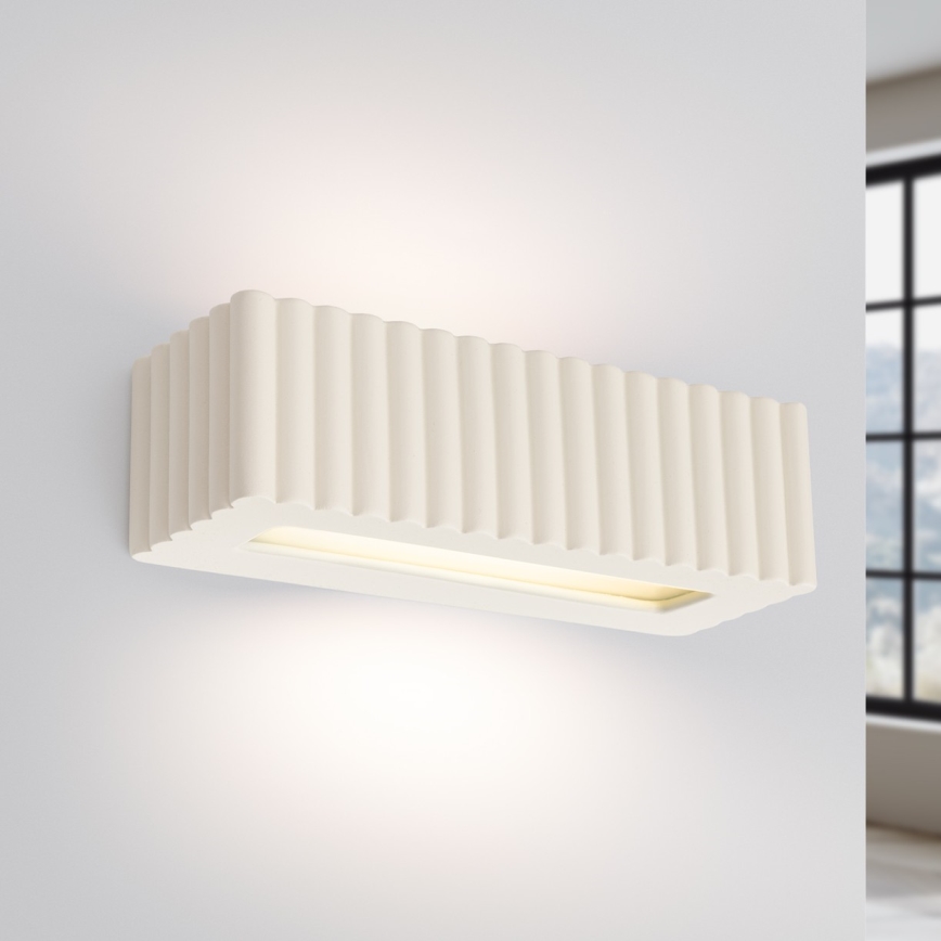 Sienas lampa RIGATA 1xE27/15W/230V keramiska/krēmkrāsaina