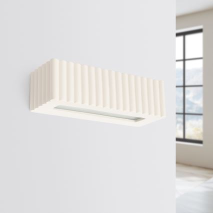 Sienas lampa RIGATA 1xE27/15W/230V keramiska/krēmkrāsaina