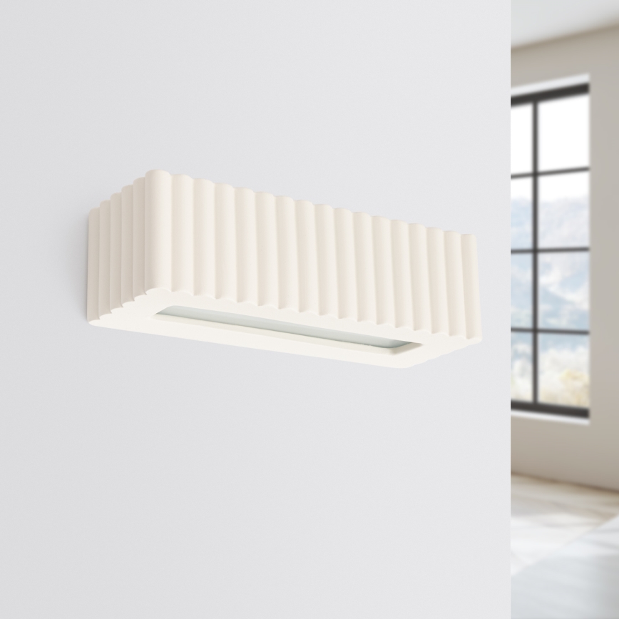 Sienas lampa RIGATA 1xE27/15W/230V keramiska/krēmkrāsaina