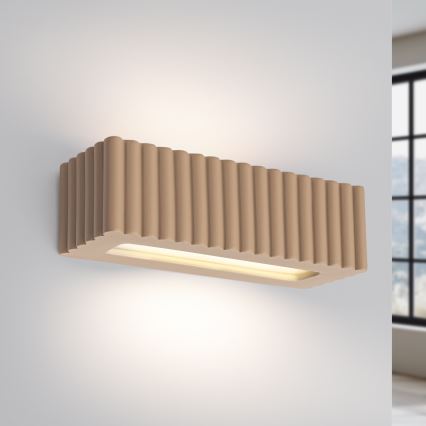 Sienas gaismeklis RIGATA 1xE27/15W/230V keramika/taupe