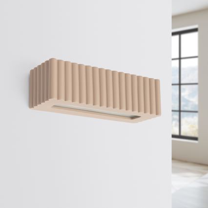 Sienas gaismeklis RIGATA 1xE27/15W/230V keramika/taupe
