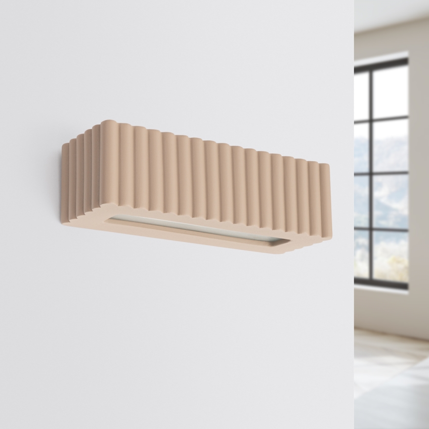 Sienas gaismeklis RIGATA 1xE27/15W/230V keramika/taupe