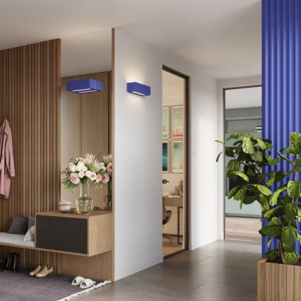 Sienas gaismeklis RIGATA 1xE27/15W/230V keramika/zila