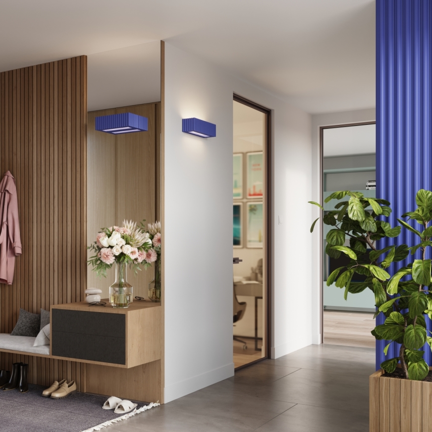 Sienas gaismeklis RIGATA 1xE27/15W/230V keramika/zila