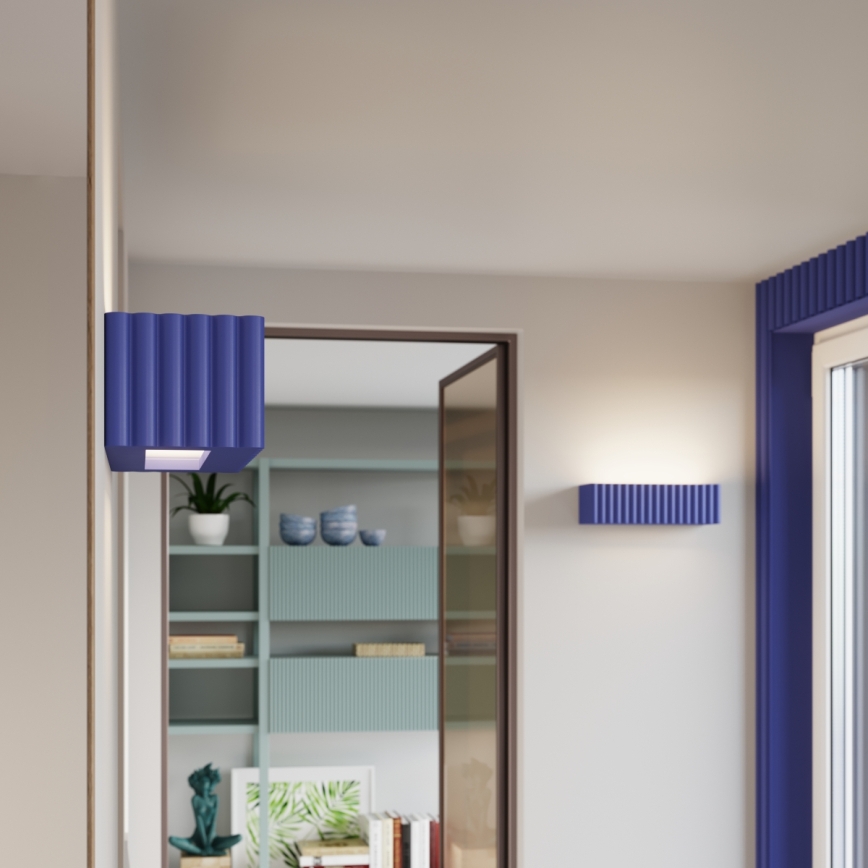 Sienas gaismeklis RIGATA 1xE27/15W/230V keramika/zila