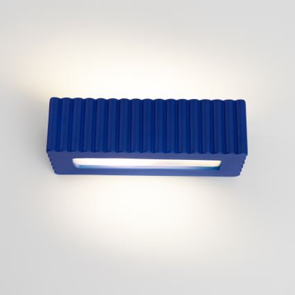 Sienas gaismeklis RIGATA 1xE27/15W/230V keramika/zila