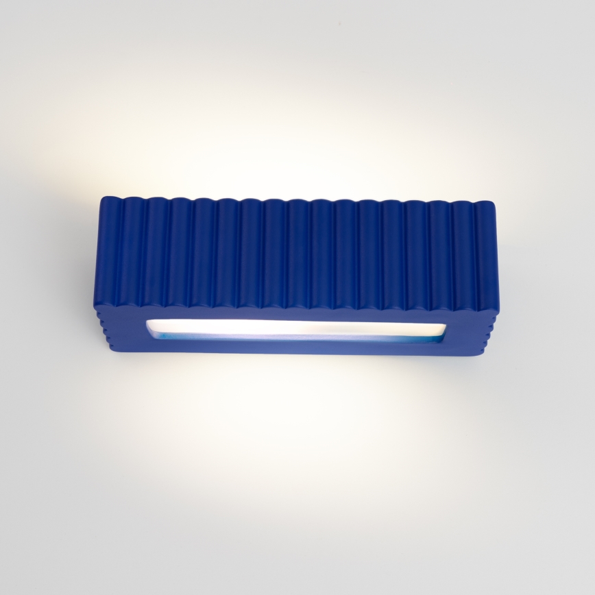 Sienas gaismeklis RIGATA 1xE27/15W/230V keramika/zila