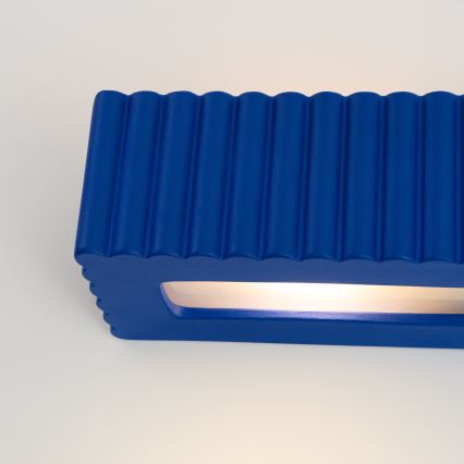 Sienas gaismeklis RIGATA 1xE27/15W/230V keramika/zila