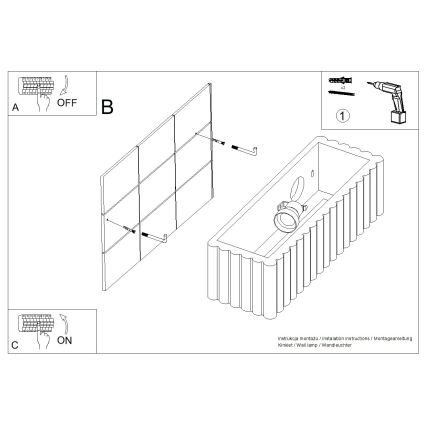 Sienas gaismeklis RIGATA 1xE27/15W/230V keramika/zila