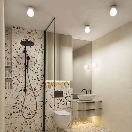 Vannas istabas sienas gaismeklis ZORI 1xG9/8W/230V IP44 bēšs