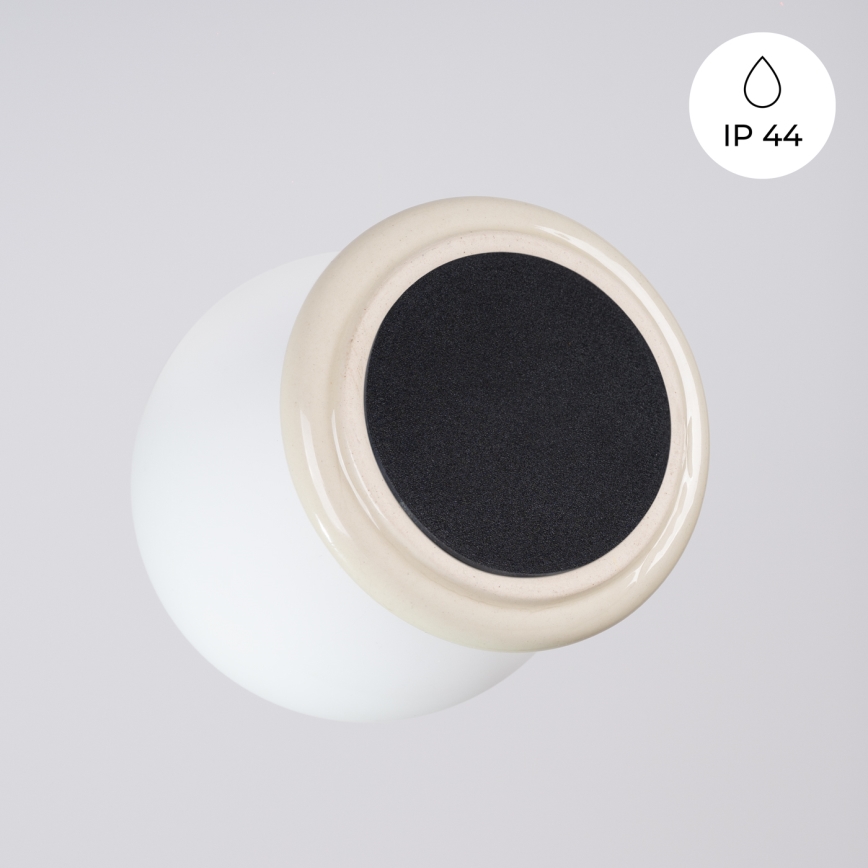 Vannas istabas sienas gaismeklis ZORI 1xG9/8W/230V IP44 bēšs