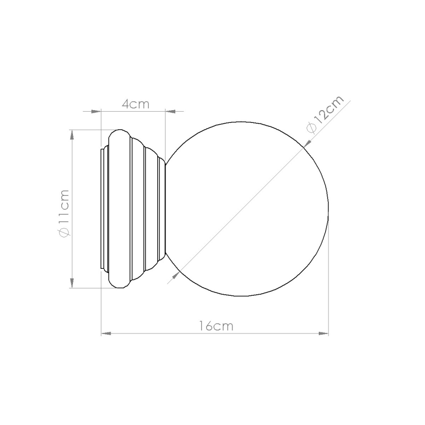 Vannas istabas sienas gaismeklis ZORI 1xG9/8W/230V IP44 bēšs
