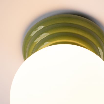 Vannas istabas sienas gaismeklis ZORI 1xG9/8W/230V IP44 zaļš