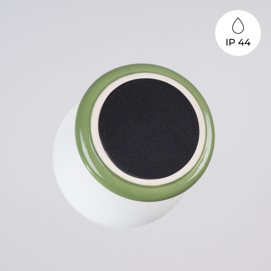 Vannas istabas sienas gaismeklis ZORI 1xG9/8W/230V IP44 zaļš