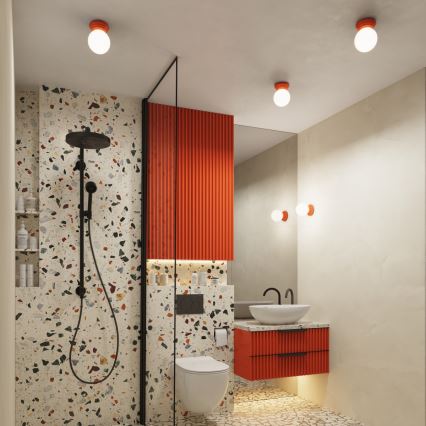 Vannas istabas sienas gaismeklis ZORI 1xG9/8W/230V IP44 rozā