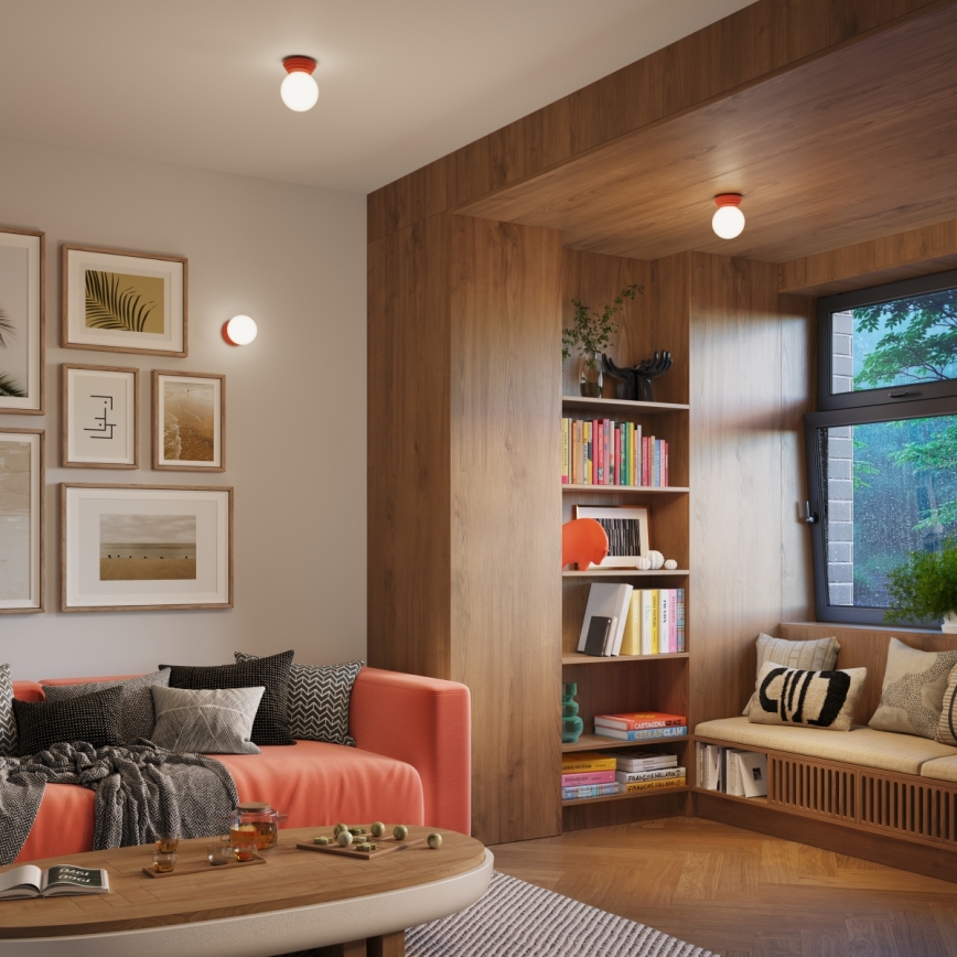 Vannas istabas sienas gaismeklis ZORI 1xG9/8W/230V IP44 rozā