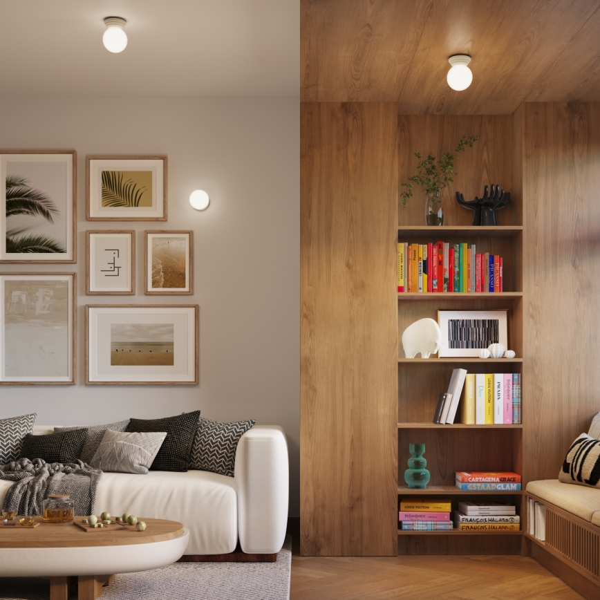 Vannas istabas griestu gaismeklis ZORI 1xG9/8W/230V Ø 12 cm IP44 bēšs