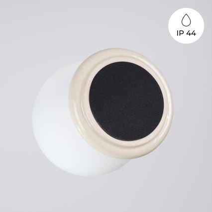 Vannas istabas griestu gaismeklis ZORI 1xG9/8W/230V Ø 12 cm IP44 bēšs