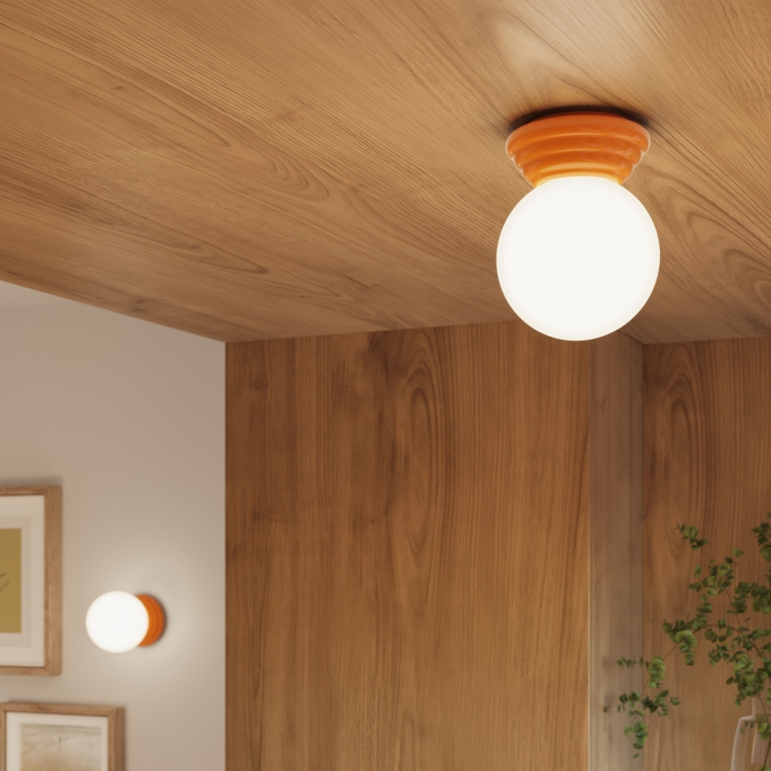 Griestu lampa vannas istabai ZORI 1xG9/8W/230V, diametrs 12 cm, IP44, oranža