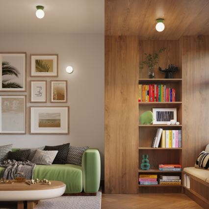 Vannas istabas griestu lampa ZORI 1xG9/8W/230V Ø 12 cm IP44 zaļa