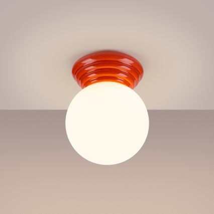 Griestu lampa vannas istabai ZORI 1xG9/8W/230V, Ø 12 cm, IP44, rozā