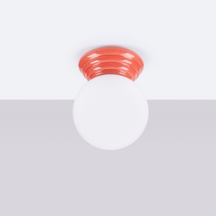 Griestu lampa vannas istabai ZORI 1xG9/8W/230V, Ø 12 cm, IP44, rozā