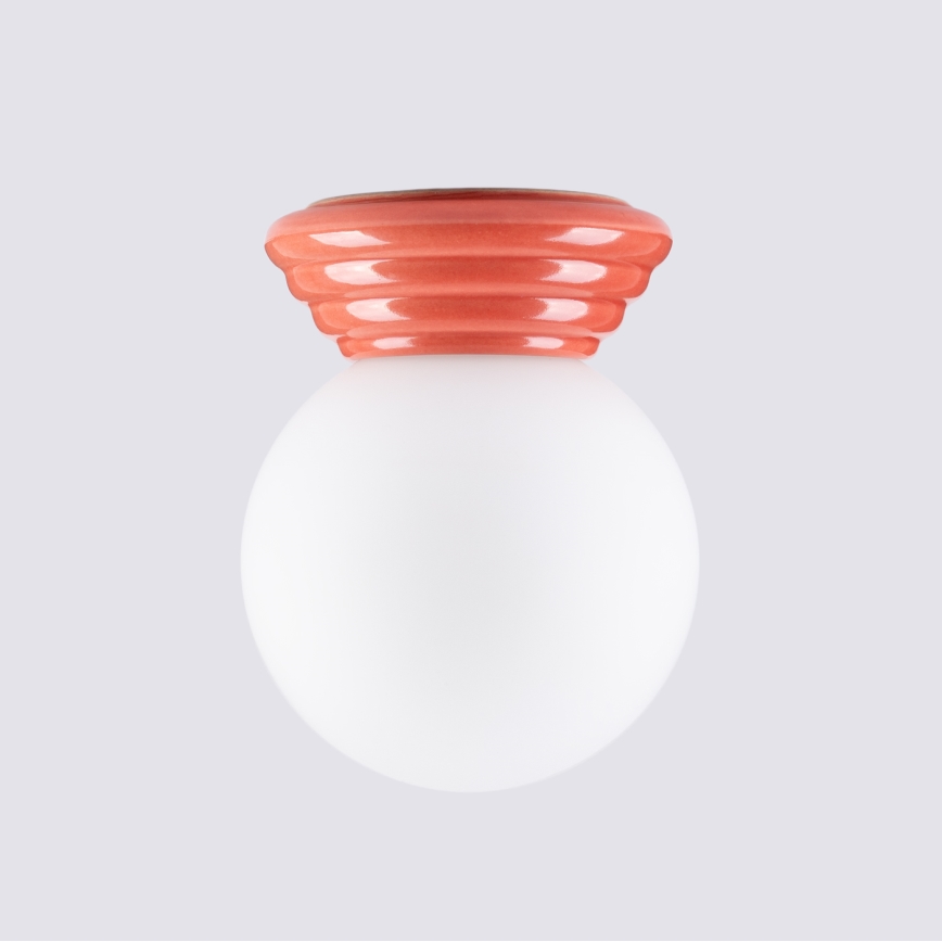 Griestu lampa vannas istabai ZORI 1xG9/8W/230V, Ø 12 cm, IP44, rozā