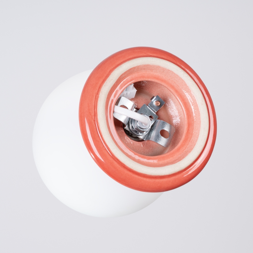 Griestu lampa vannas istabai ZORI 1xG9/8W/230V, Ø 12 cm, IP44, rozā