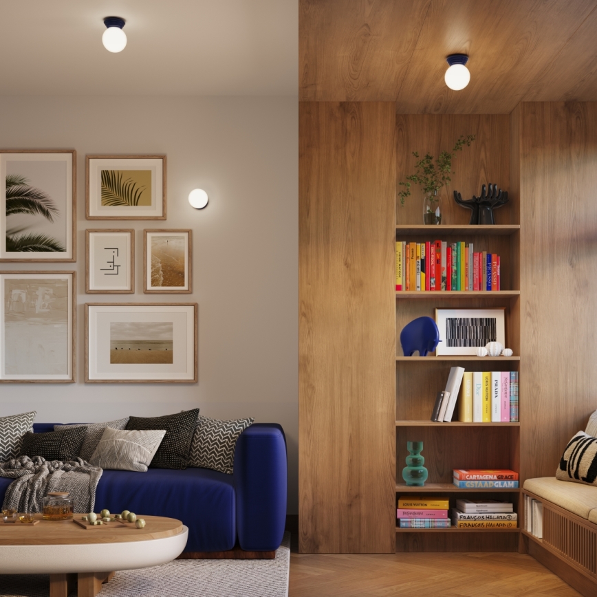 Griestu lampa vannas istabai ZORI, 1xG9/8W/230V, Ø 12 cm, IP44, zila