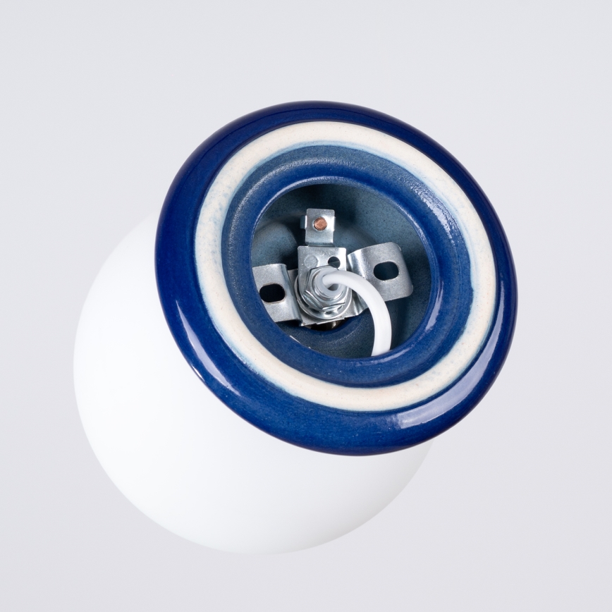 Griestu lampa vannas istabai ZORI, 1xG9/8W/230V, Ø 12 cm, IP44, zila